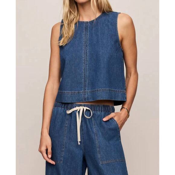 Z SUPPLY Tops - NEW Z SUPPLY sun seeker denim tank in deep water